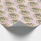 Rosa Vintages Viktorianisches Geschenkpapier (Ecke)