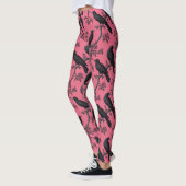 Rosa Vintages Vogelmuster Leggings (Links)