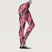 Rosa Vintages Vogelmuster Leggings (Rechts)
