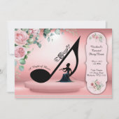 Rosa Viola/Geige Konzertveranstaltung Einladung (Vorderseite)