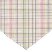 Rosa Violet Lila Lime Green Kariertes Muster Tischdecke (Schrägansicht)