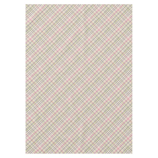 Rosa Violet Lila Lime Green Kariertes Muster Tischdecke (Vorderseite)