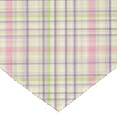 Rosa Violet Lila Lime Green Kariertes Muster Tischdecke (Schrägansicht)