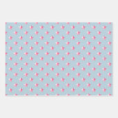 Rosa Violet Lila Stars Dusty Blue Geschenkpapier Set (Vorderseite)
