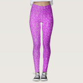 Rosa Violet Mosaik Kunst Leggings (Vorderseite)