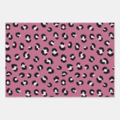 Rosa, Violett, Blauer Leopardenprint Geschenkpapier Set (Vorderseite 2)