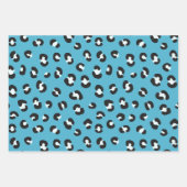 Rosa, Violett, Blauer Leopardenprint Geschenkpapier Set (Vorderseite)