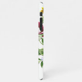 Rosa Violett Lila Blumenmuster iPhone Hülle (Linke Seite)