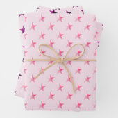 Rosa Violett Lila Stars Rosa Rosa Geschenkpapier Set (Beispiel)