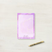 Rosa violett und Glitzer ombre Muster Postit Note Post-it Klebezettel (Auf Schreibtisch)