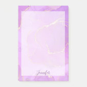 Rosa violett und Glitzer ombre Muster Postit Note Post-it Klebezettel (Vorderseite)