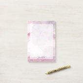 Rosa violett und Glitzer ombre Post-it Klebezettel (Auf Schreibtisch)