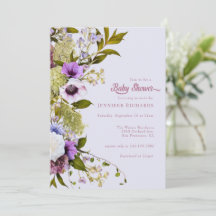 Rosa violette Blumen | Bloom Baby Shower