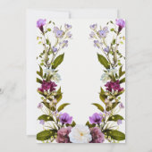 Rosa violette Blumen | Bloom Wedding Shower Einladung (Rückseite)