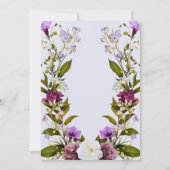 Rosa violette Blumen | Bloom Wedding Shower Einladung (Rückseite)