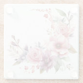 Rosa & violette Blumen: "Meine Küche" Untersetzer (Rückseite)