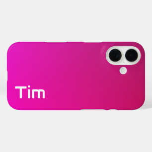 Rosa-violette Farbe - Personalisiert mit Ihrem Nam iPhone 16 Hülle