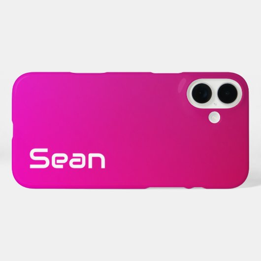Rosa-violette Farbe - Personalisiert mit Ihrem Nam Case-Mate iPhone Hülle (Rückseite (Horizontal))
