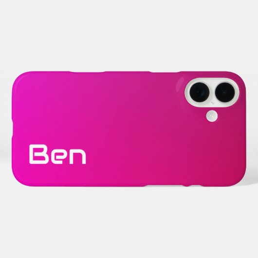 Rosa-violette Farbe - Personalisiert mit Ihrem Nam Case-Mate iPhone Hülle (Rückseite (Horizontal))