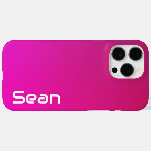 Rosa-violette Farbe - Personalisiert mit Ihrem Nam Case-Mate iPhone Hülle (Rückseite (Horizontal))