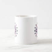 Rosa & violette florale Mandala - Skandinavisch Kaffeetasse (Mittel)