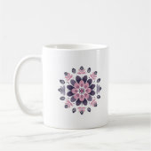 Rosa & violette florale Mandala - Skandinavisch Kaffeetasse (Links)