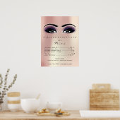 Rosa violette Haut Makeup Augen Lashes Preise Poster (Küche)