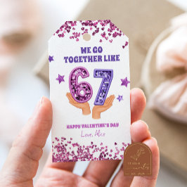 Rosa violette Pailletten 67 Schimmer Valentinstag  Geschenkanhänger