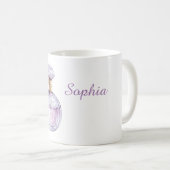 Rosa violette Parfümflasche Kaffeetasse (VorderseiteRechts)