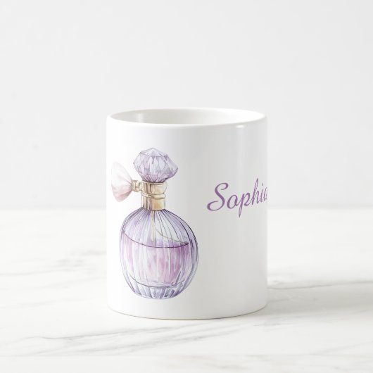 Rosa violette Parfümflasche Kaffeetasse (Mittel)