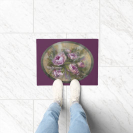 Rosa / violette Rosen Fußmatte