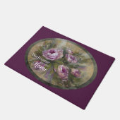 Rosa / violette Rosen Fußmatte (Schrägansicht)