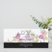 Rosa violette Wasserfarben Blumen Handgemalt (Stehend Vorderseite)