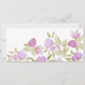 Rosa violette Wasserfarben Blumen Handgemalt (Rückseite)