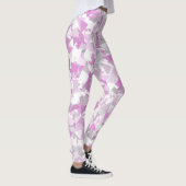 Rosa violettes Dreieckmuster Leggings (Rechts)