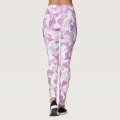 Rosa violettes Dreieckmuster Leggings (Rückseite)