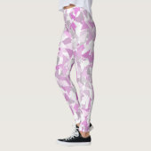 Rosa violettes Dreieckmuster Leggings (Links)