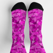 Rosa violettes Dreieckmuster Socken (Oben)