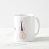 Rosa Violin Instrument Kaffeetasse (VorderseiteRechts)