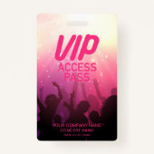 Rosa VIP All Access Concept Abzeichen Ausweis (Vorderseite)