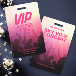Rosa VIP All Access Concept Abzeichen Ausweis