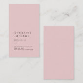 rosa Visitenkarte (Vorne/Hinten)