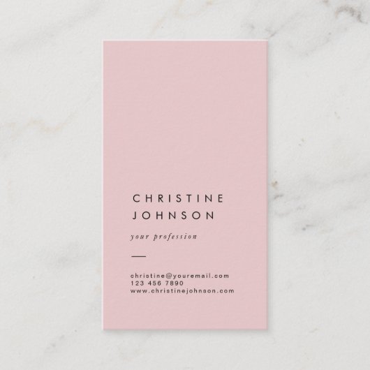 rosa Visitenkarte (Vorderseite)