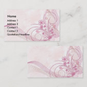 rosa visitenkarte (Vorne/Hinten)