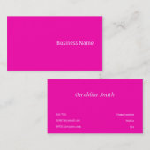 Rosa Visitenkarte (Vorne/Hinten)