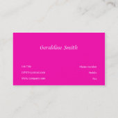 Rosa Visitenkarte (Rückseite)