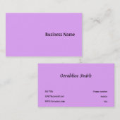 rosa visitenkarte (Vorne/Hinten)