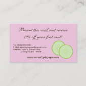 Rosa Visitenkarte (Rückseite)