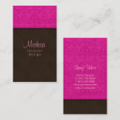 Rosa Visitenkarte (Vorne/Hinten)