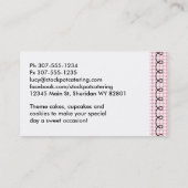 Rosa Visitenkarte (Rückseite)